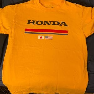 Small yellow Honda shirt